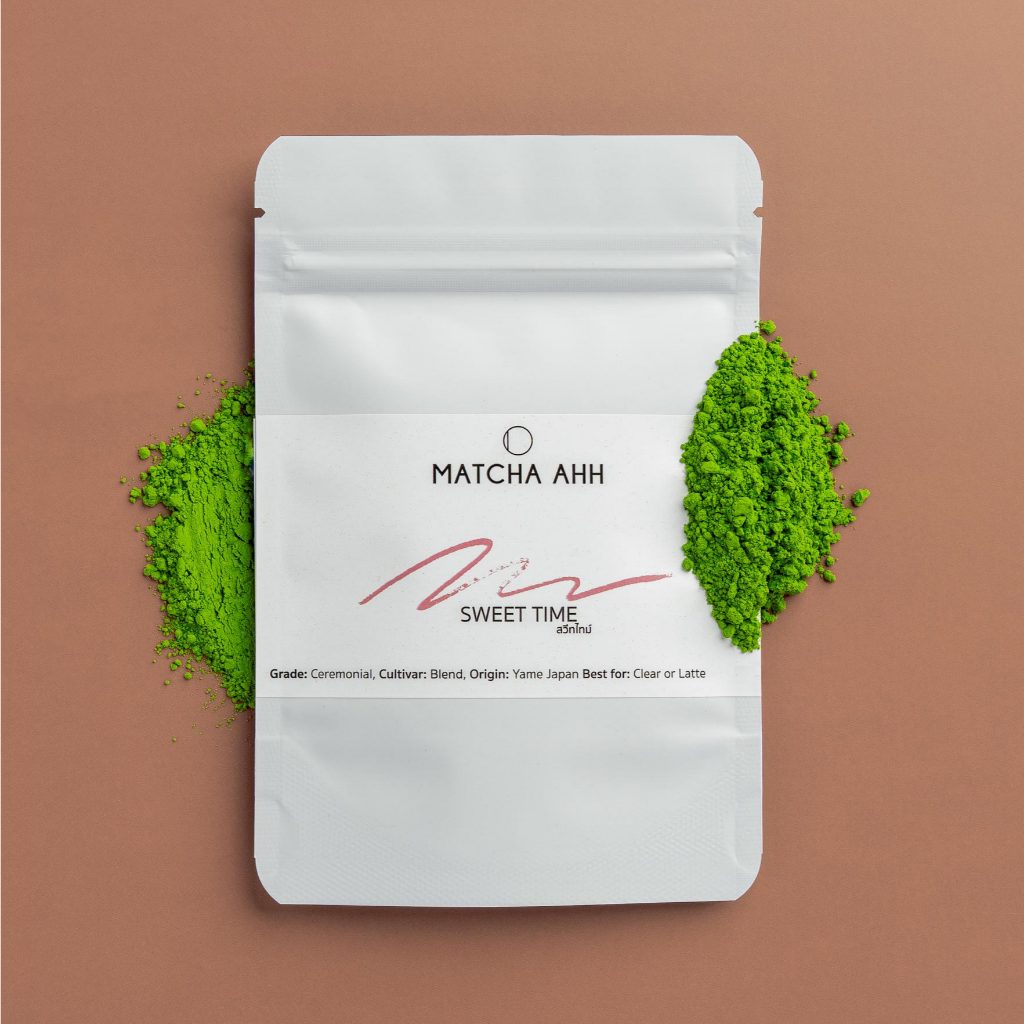 มัทฉะ Yame Sweet Time 30g โทนถั่ว [Matcha AHH] เกรดพิธีชงชา ผงมัทฉะแท้ 100% | Ceremonial Grade Match