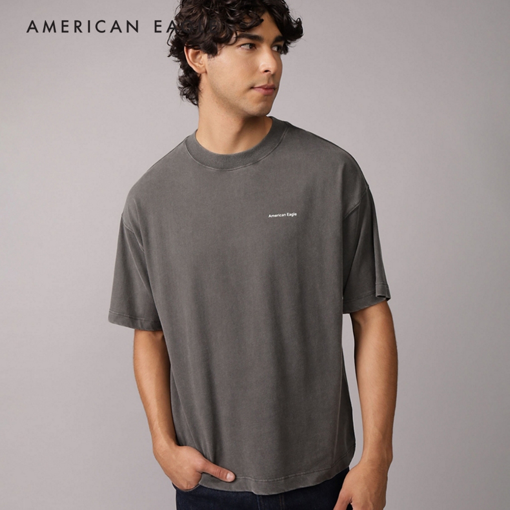 American Eagle Oversized Logo Graphic T-Shirt เสื้อยืด ผู้ชาย กราฟฟิค โอเวอร์ไซส์ (NMTS 017-4672-023)