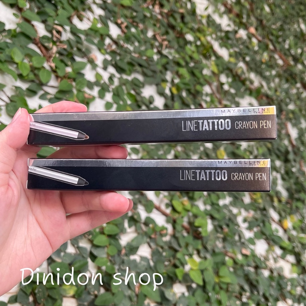 ((dinidon shop)) Maybelline New York Line Tattoo Crayon Liner 0.4 g. #Black #Dark Brown