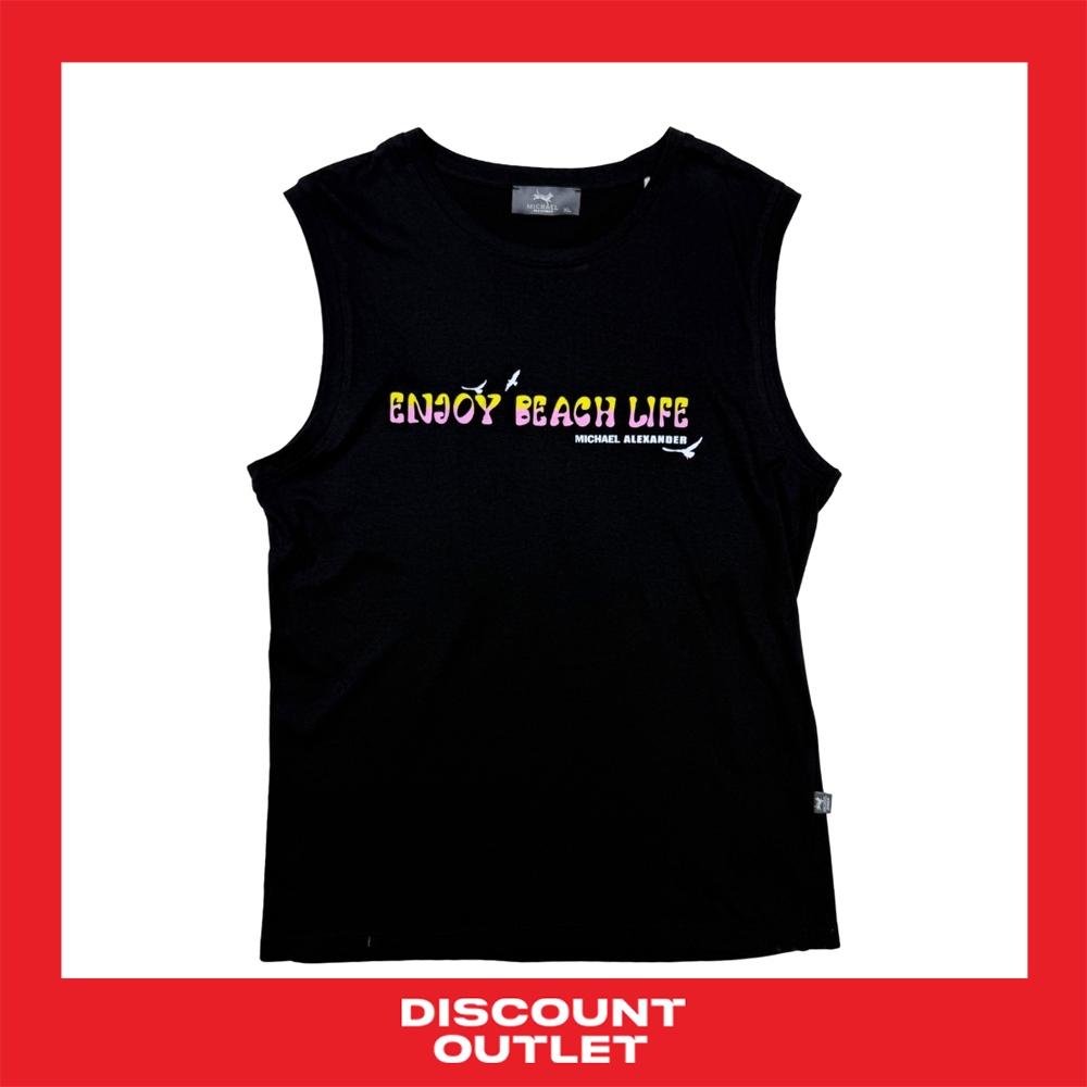 Discount Outlet เสื้อแขนกุดชาย ผ้าคอตต้อน 100%