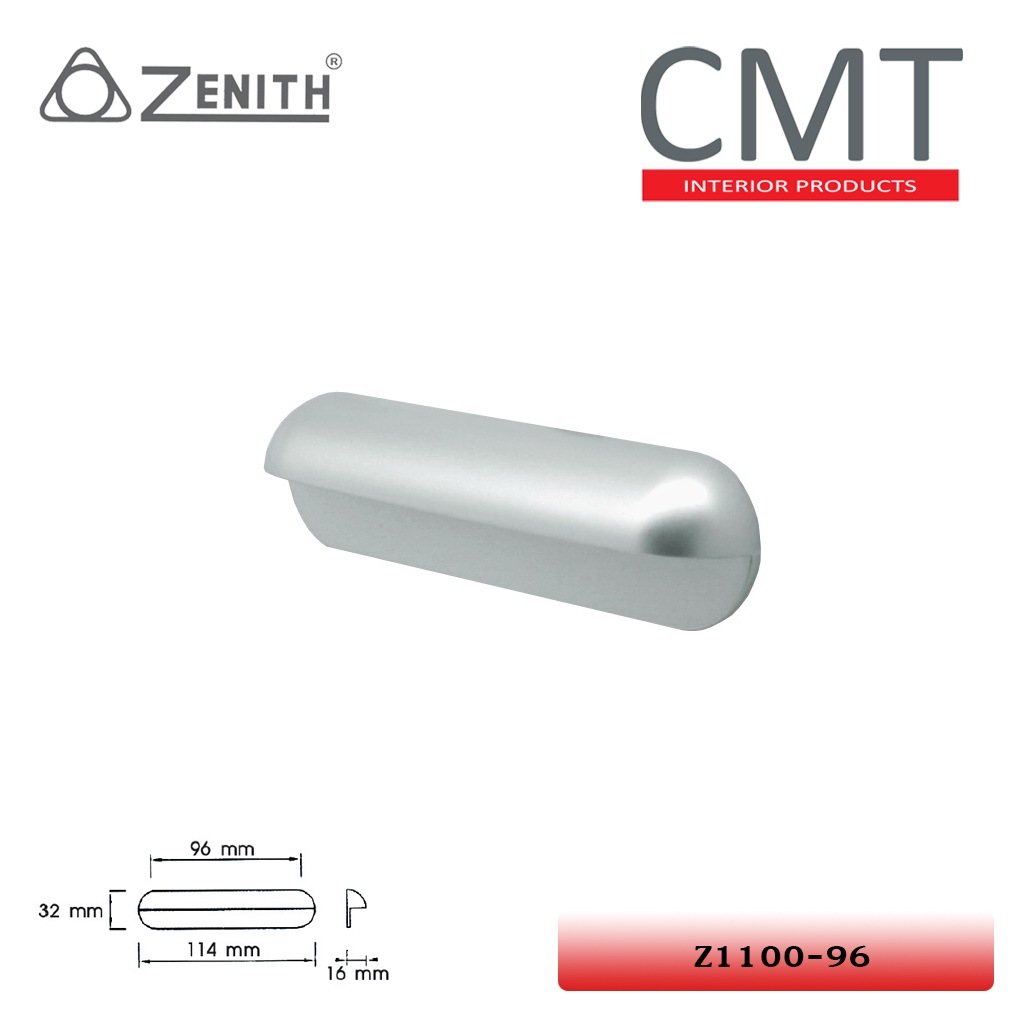 Z1100-96-SV มือจับพลาสติกสีซิลเวอร์ ขนาด 96 มม.