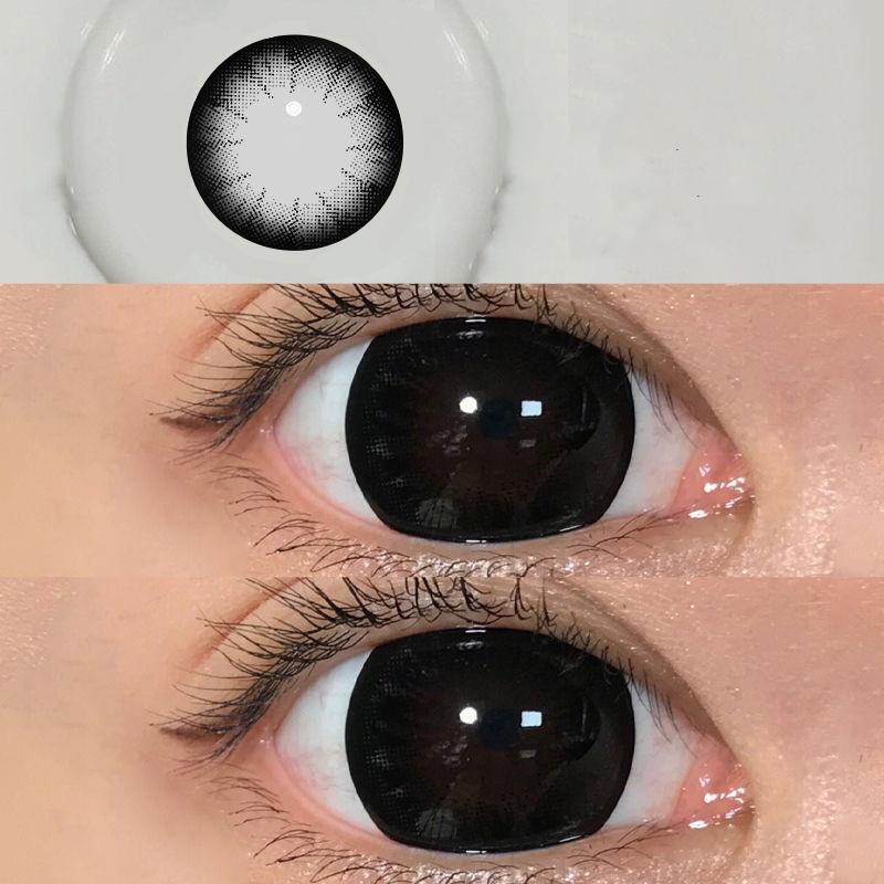 Midroo เลนส์แฟชั่น บิ๊กอาย ขยายรูม่านตา เลนส์สไตล์ประจำวัน เหมาะกับหน้าสด Super Big Eye Black 14.5mm คอ