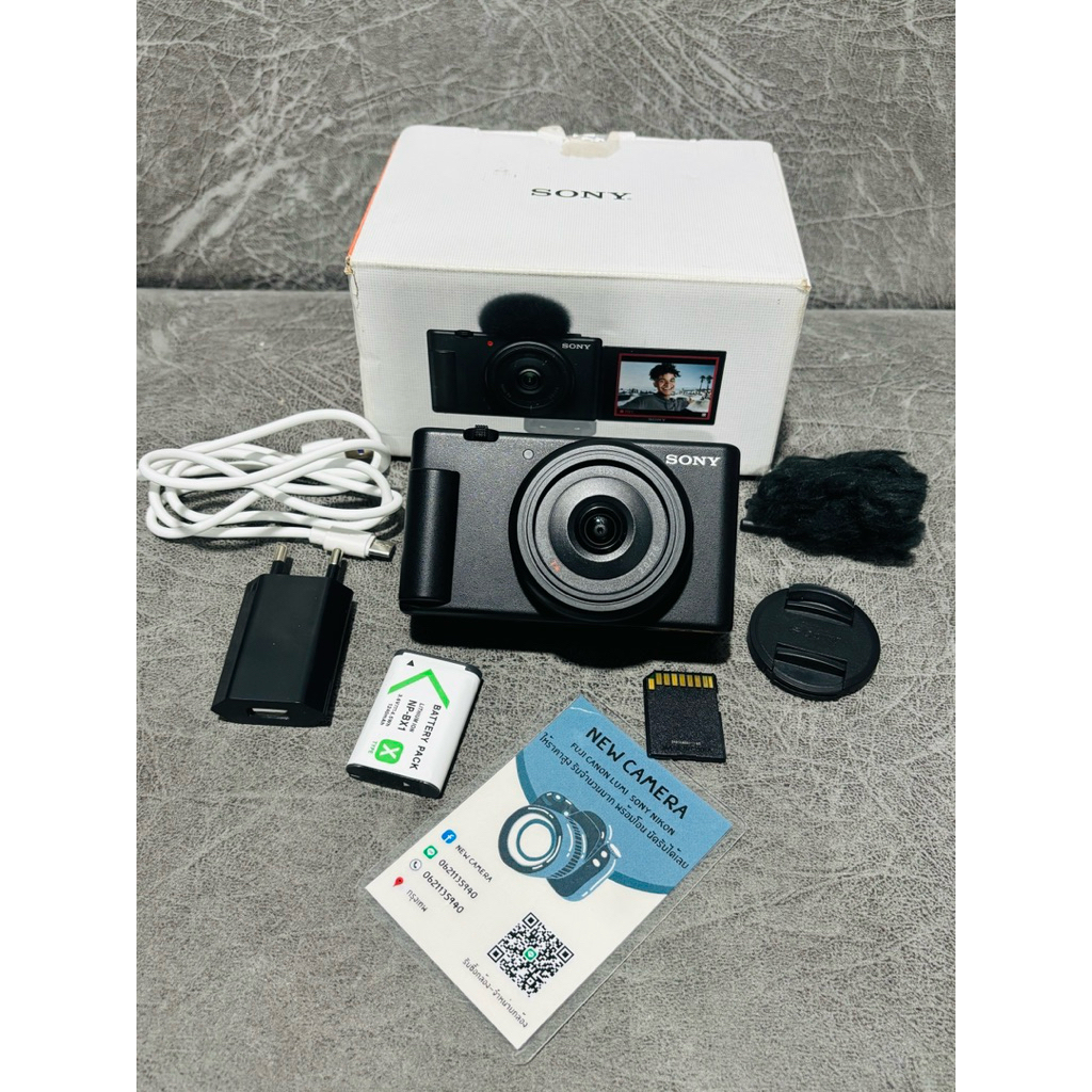 SONY ZV-1F มีอุปกรณ์ครบกล่อง พร้อมใช้งาน