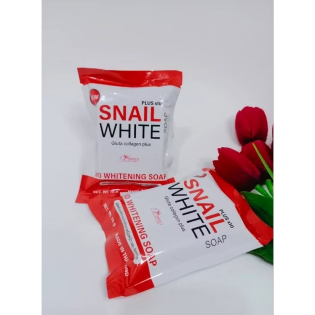 Snail White Gluta Collagen Plus Soap สบู่สเนลซองแดง