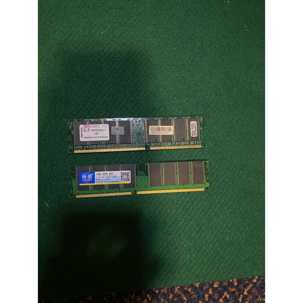 [มือ2] แรม DDR400 ตัวละ 1 GB 2 ตัว 2 GB (ddr1)