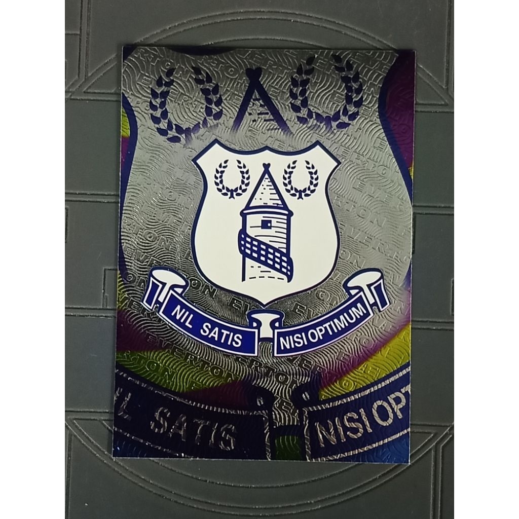 Soccer Card Club Logo 1998 Merlin Premier Gold Soccer Team Logo Foil Card Everton