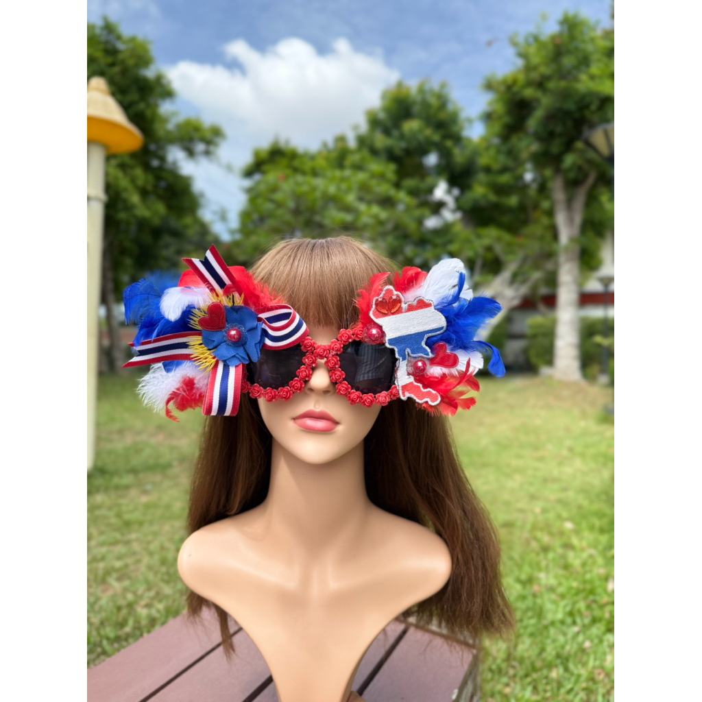 รวมพร็อพไทยแลนด์ที่คาดผมโบว์ยักษ์ แว่น ชฎา คาดผม🇹🇭พร้อมส่งจากไทย🇹🇭 - รูปที่ 6