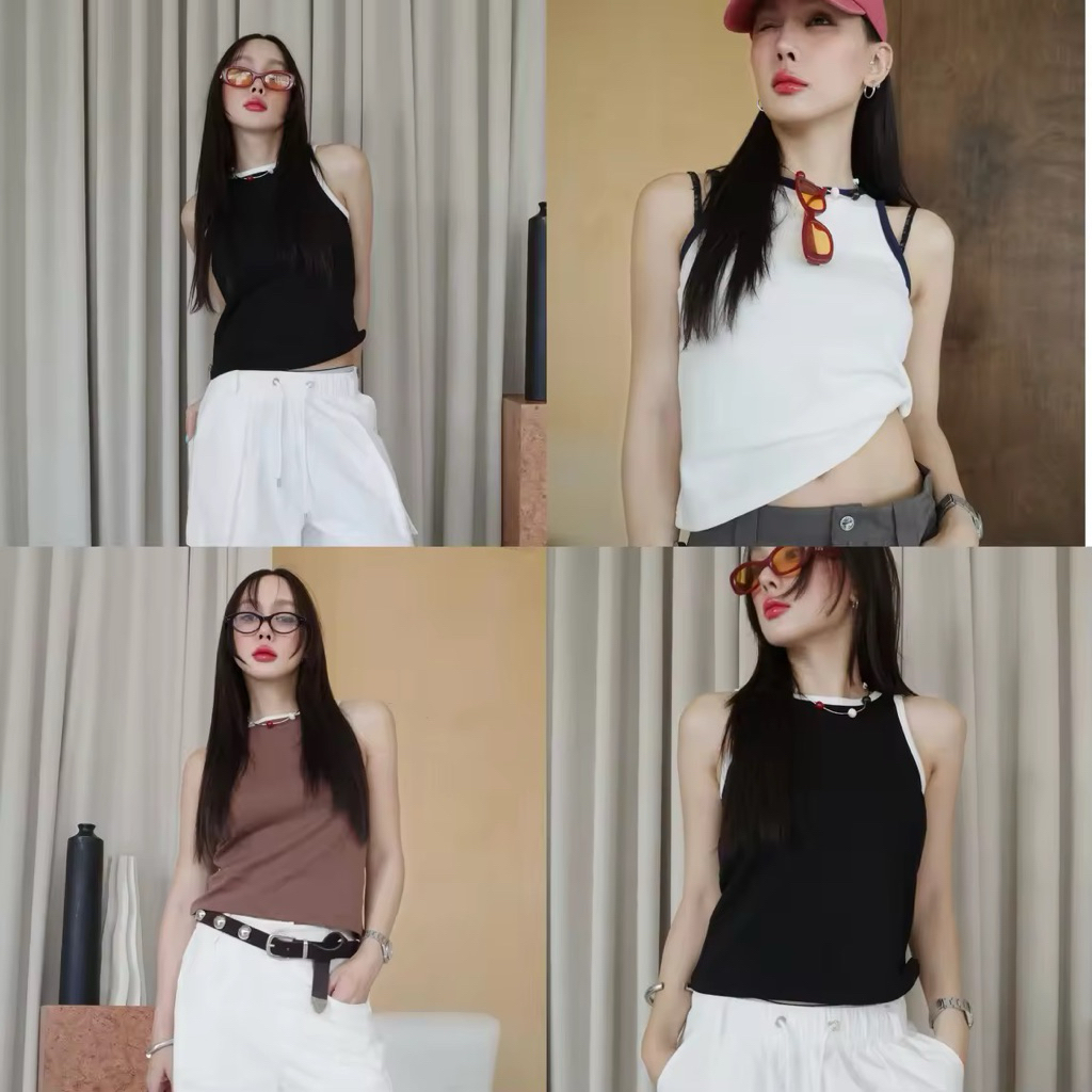 ส่งต่อ LOONNYSTORE - Claire tanktop - เสื้อกล้าม สีครีม สีดำ