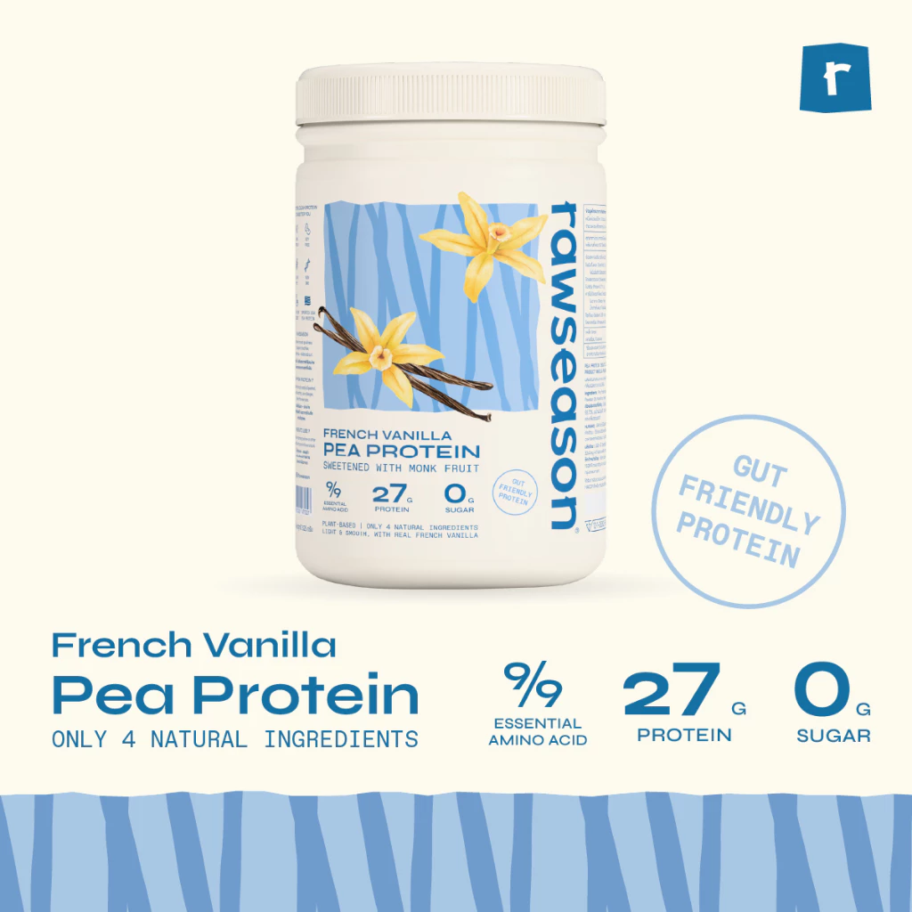 Rawseason USA Plant Protein French Vanilla โปรตีนพืช รอว์ซีซั่น โปรตีนถั่วลันเตา รสเฟรนช์วนิลลา