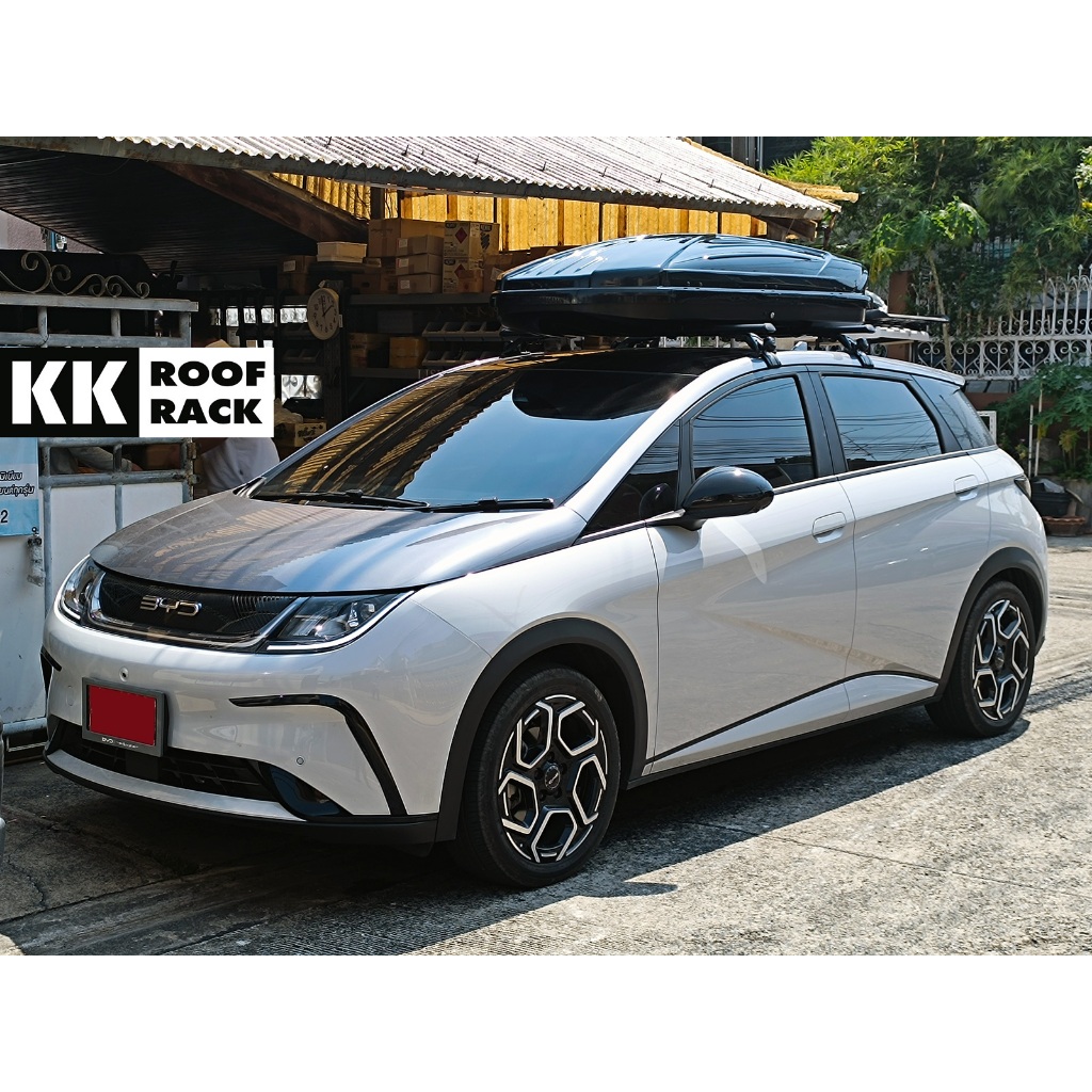 Roofbox KK กล่องหลังคา แร็คหลังคา BYD Dolphin ของใหม่ ไม่เจาะหลังคา กล่องสัมภาระ กล่อง Rooftop [B0-0
