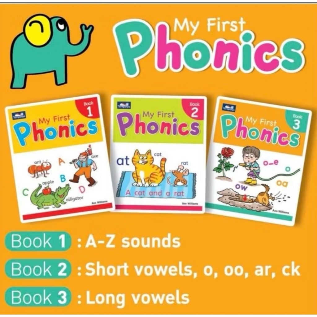 My First​ Phonics เล่ม1-2 ชุด เริ่มต้นอ่านสะกด คำเก่งอังกฤษ​ ระดับอนุบาล ​ธาร​ปัญญา ​เลือกเล​่​มได้​ [TP]​