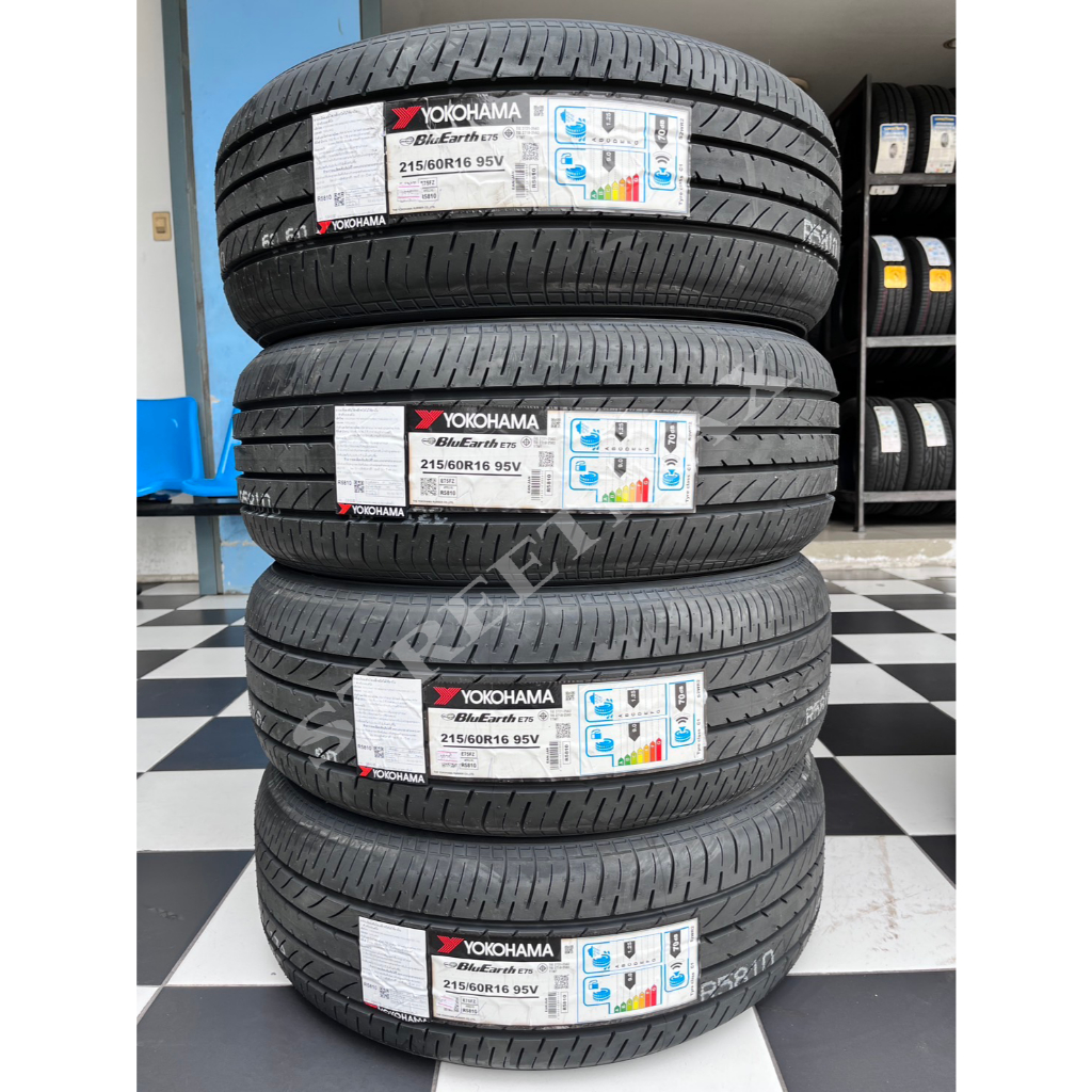 YOKOHAMA ยางรถยนต์ 215/60R16 รุ่น BlueEarth E70 ปี2025 |จำนวน 4 เส้น| ยางใหม่/ยางโยโกฮามา