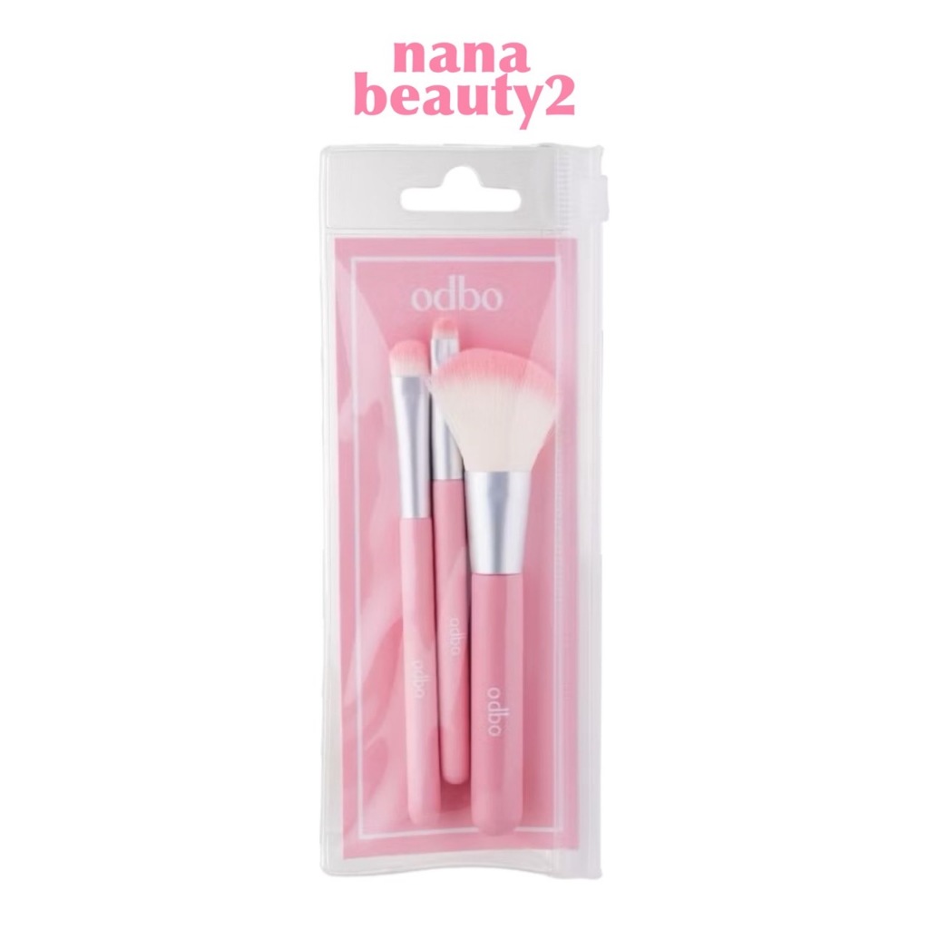 OD8064 ทรี พีซเซส ทราเวล คิท บลัช เซต โอดีบีโอ ชุดแปรงแต่งหน้า ODBO 3 PCS TRAVEL KIT BRUSH SET