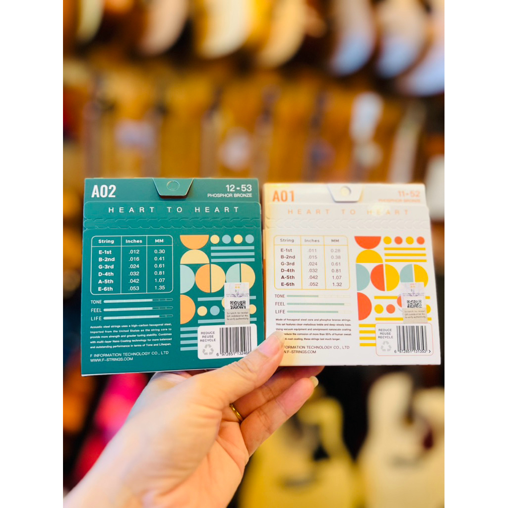 F-Strings สายกีตาร์โปร่ง👉🏿สายกีตาร์ไฟฟ้า เคลือบกันสนิม เกรด Premiumใช้งานได้นานกว่าสายธรรมดา 4เท่าในราคาเบาเบาคุณต้องลอง - รูปที่ 3