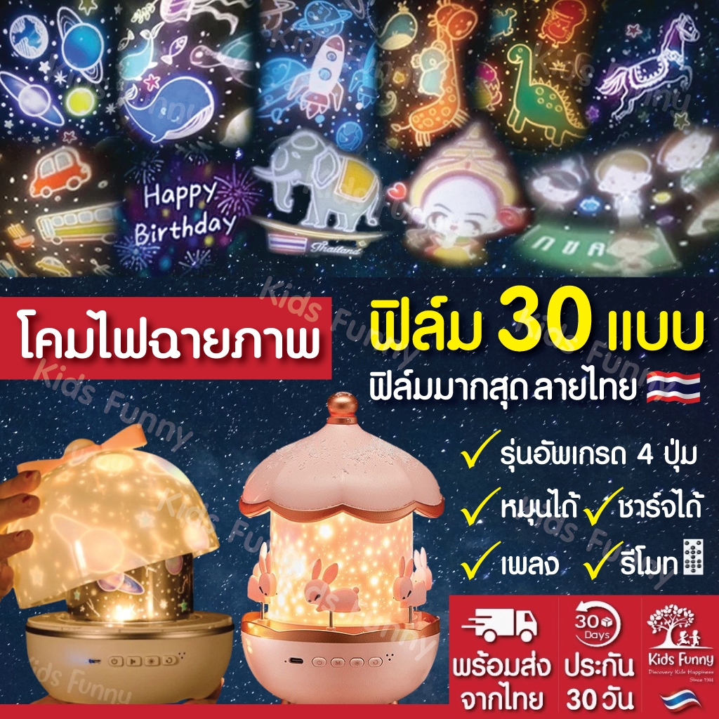 โคมไฟดาว ฟิล์มมากสุด 30 แบบ ลายไทย Galaxy Night Light ดวงดาว ฉายภาพ อวกาศ ท้องฟ้าจำลอง กาแล็กซี่