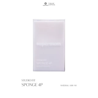 SUPERMOM l STUDIO FIT SPONGE 4P MADE IN KOREA ฟองน้ำสำหรับตบรองพื้นแบบแห้ง