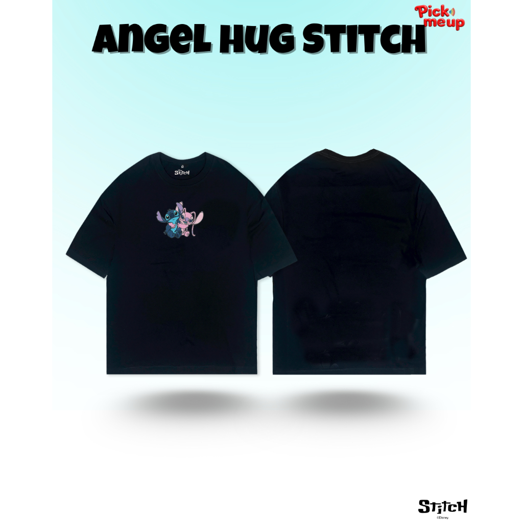PickMeUp เสื้อยืดพิมพ์ลาย Angel hug Stitch ลิขสิทธิ์ Disney