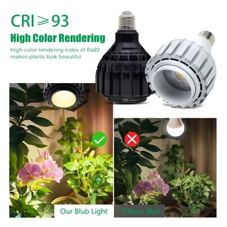 E27 LED Grow light ไฟปลูกต้นไม้ 12W/24W 4000k/6000k เติบโตหลอดไฟ 15 ° ~ 60 °มุมลำแสงปรับได้ เติบโตโคมไฟด้วยสวิตช์ลวด 4M