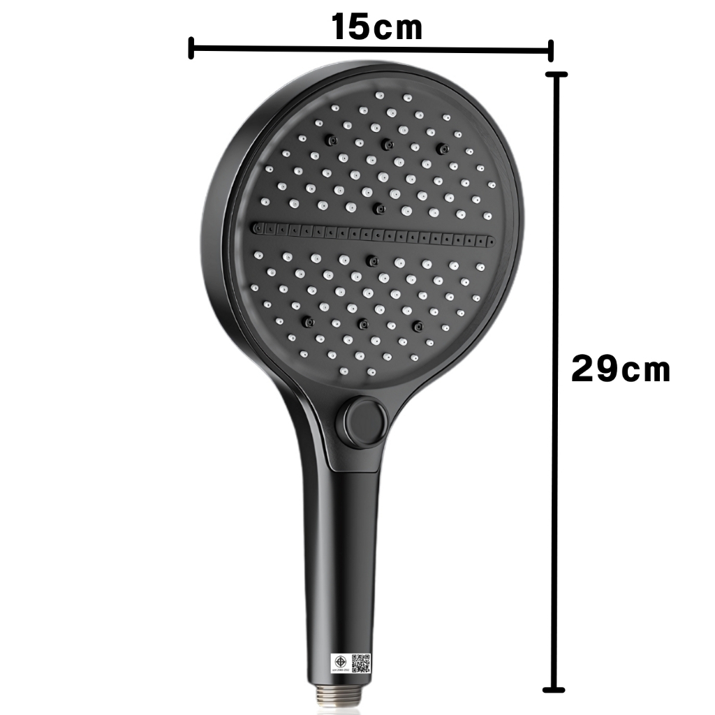 ชุดฝักบัวอาบน้ำ วัสดุมีคุณภาพ หน้ากว้าง 15 ซม. ปรับน้ำ 3 ระดับ ราวปรับเลื่อนขึ้น-ลง ได้ น้ำไหลแรง - รูปที่ 7