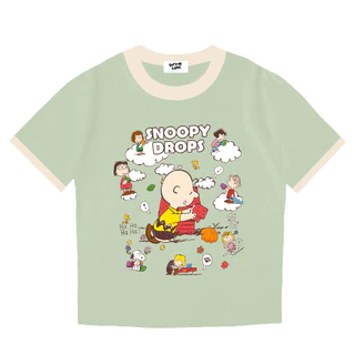 เสื้อครอป อก38” QL ลายสนูปปี้