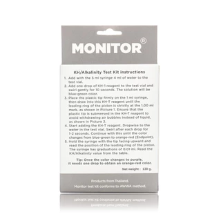ชุดทดสอบอัลคาไลนิตี้ KH สำหรับตู้ปะการัง MONITOR KH/ALKALINITY TEST KIT For Coral and Reef
