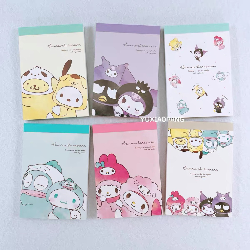 Sanrio ใหม่ สมุดฉีกซาริ ลายเพื่อน