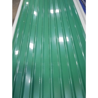 สังกะสี สีเขียว 5-7ฟุต สังกะสีสีเขียว ลอนเหลี่ยม กว้าง68 เซน เคลือบสีเขียว2ด้าน หนา 0.2มม
