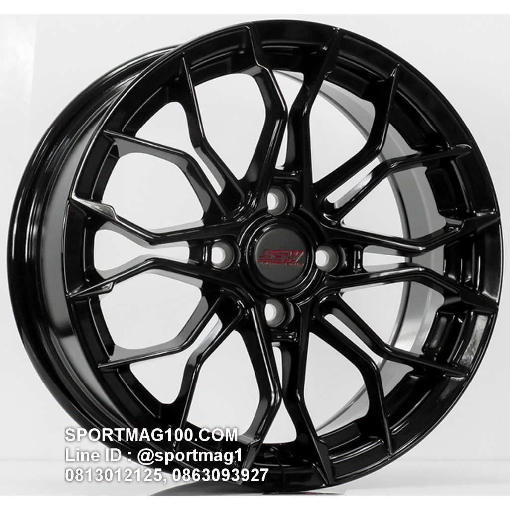 ล้อแม็กซ์ SSW S390 ขอบ15นิ้ว 4รู100 สีดำด้าน กว้าง6.5นิ้ว Offset35 [22319]