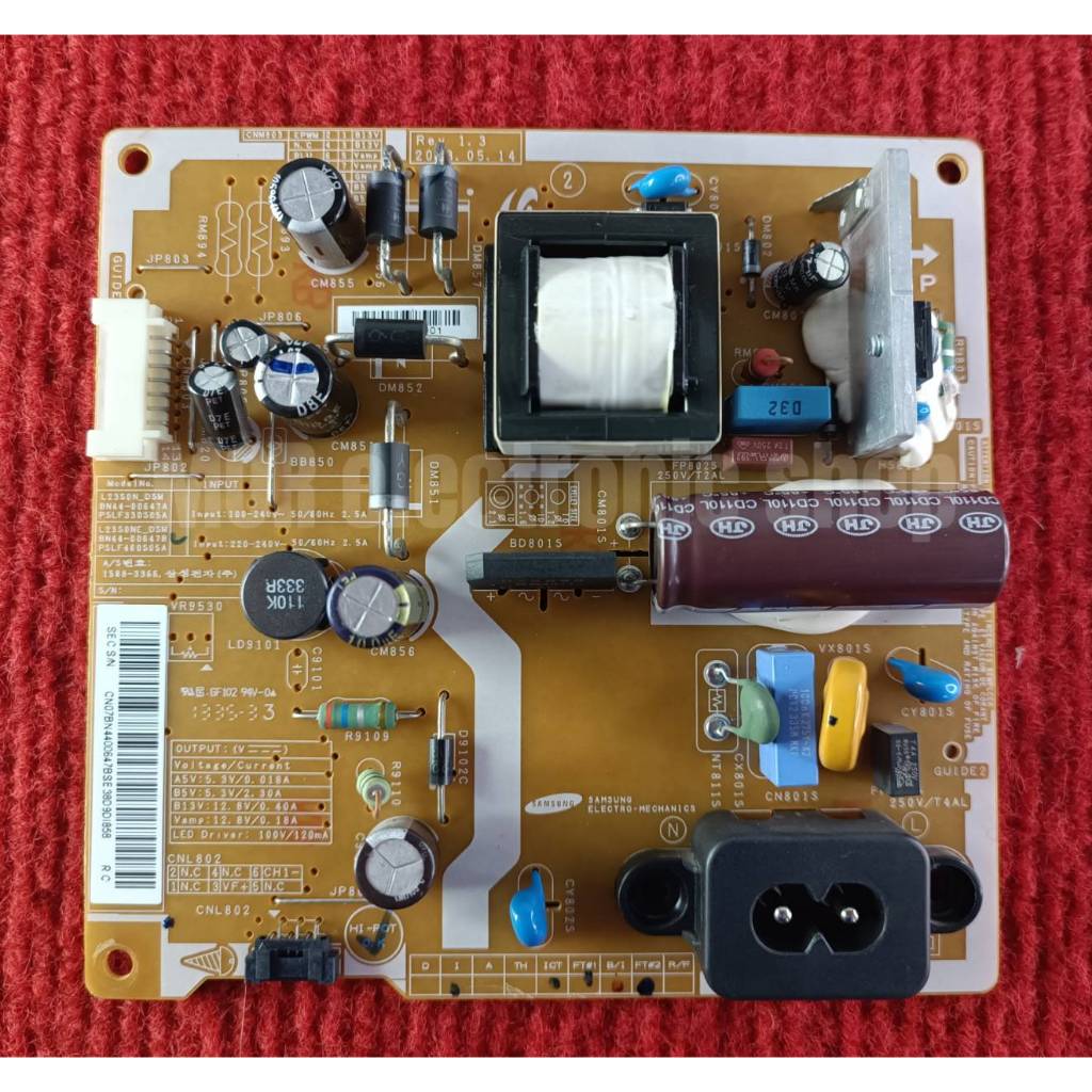 เพาเวอร์ซัพพลายทีวี SAMSUNG สำหรับรุ่น UA23F4003AR พาสบบอร์ด BN44-00647B