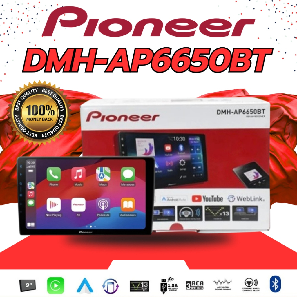 🔥จอมัลติมีเดียสุดฮิตจาก จอขนาด 9" PIONEER DMH-AP6650BT รองรับ Apple CarPlay & Android Auto สุดล้ำ จา