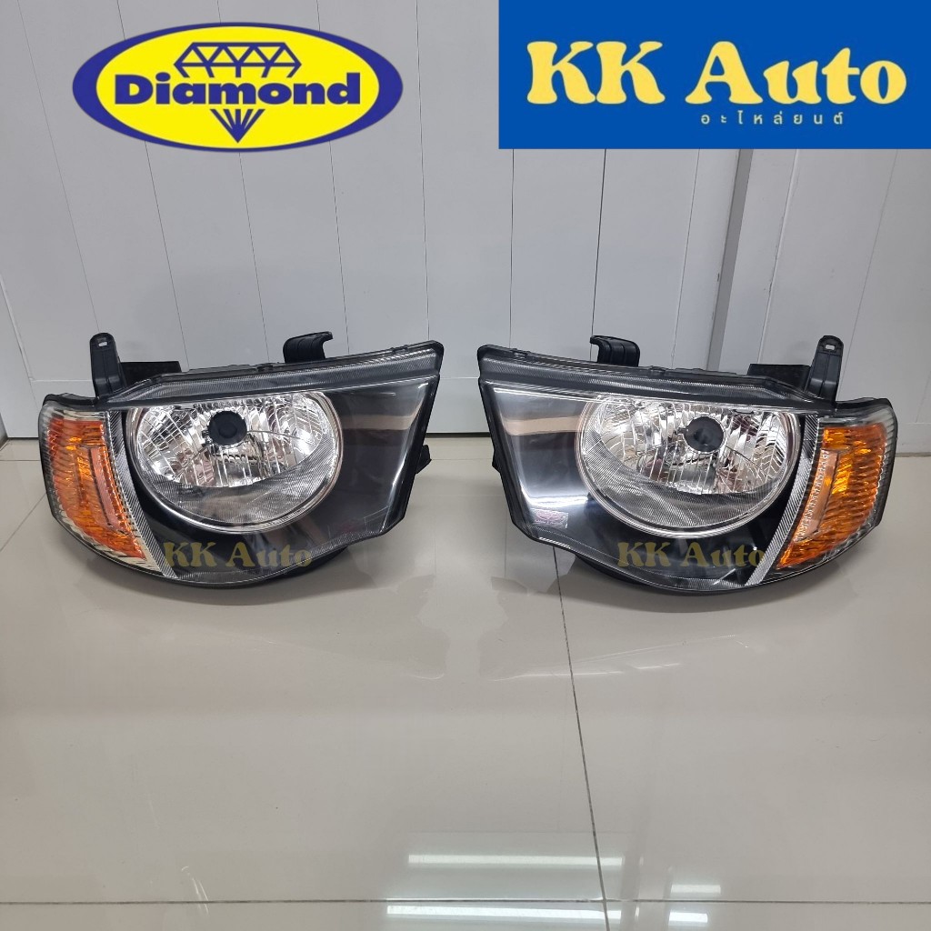 ตราเพชร ไฟหน้ามิตซูบิชิ ไทรทัน ไฟเลี้ยวมุมส้ม MITSUBISHI TRITON ปี 2005-2014 Diamond