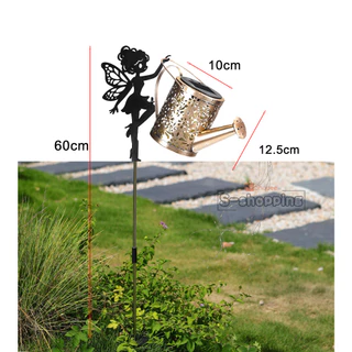 F31 miniโคมไฟกาน้ำ ไฟเหลือง Solar light 1LED แขวนหน้าบ้าน 60cm โคมไฟปักสนาม เพิ่มความสวยงาม