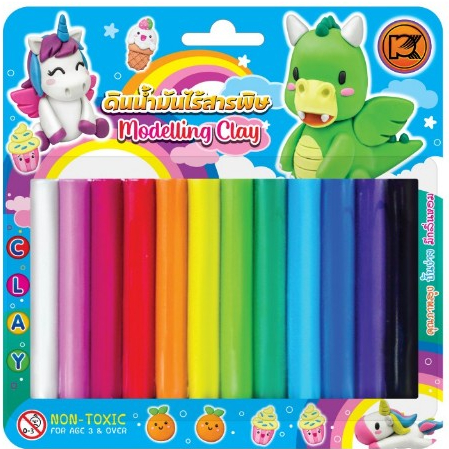 ดินน้ำมันแท่ง ดินน้ำมันหลากสี ดินน้ำมัน 200 กรัม K-200