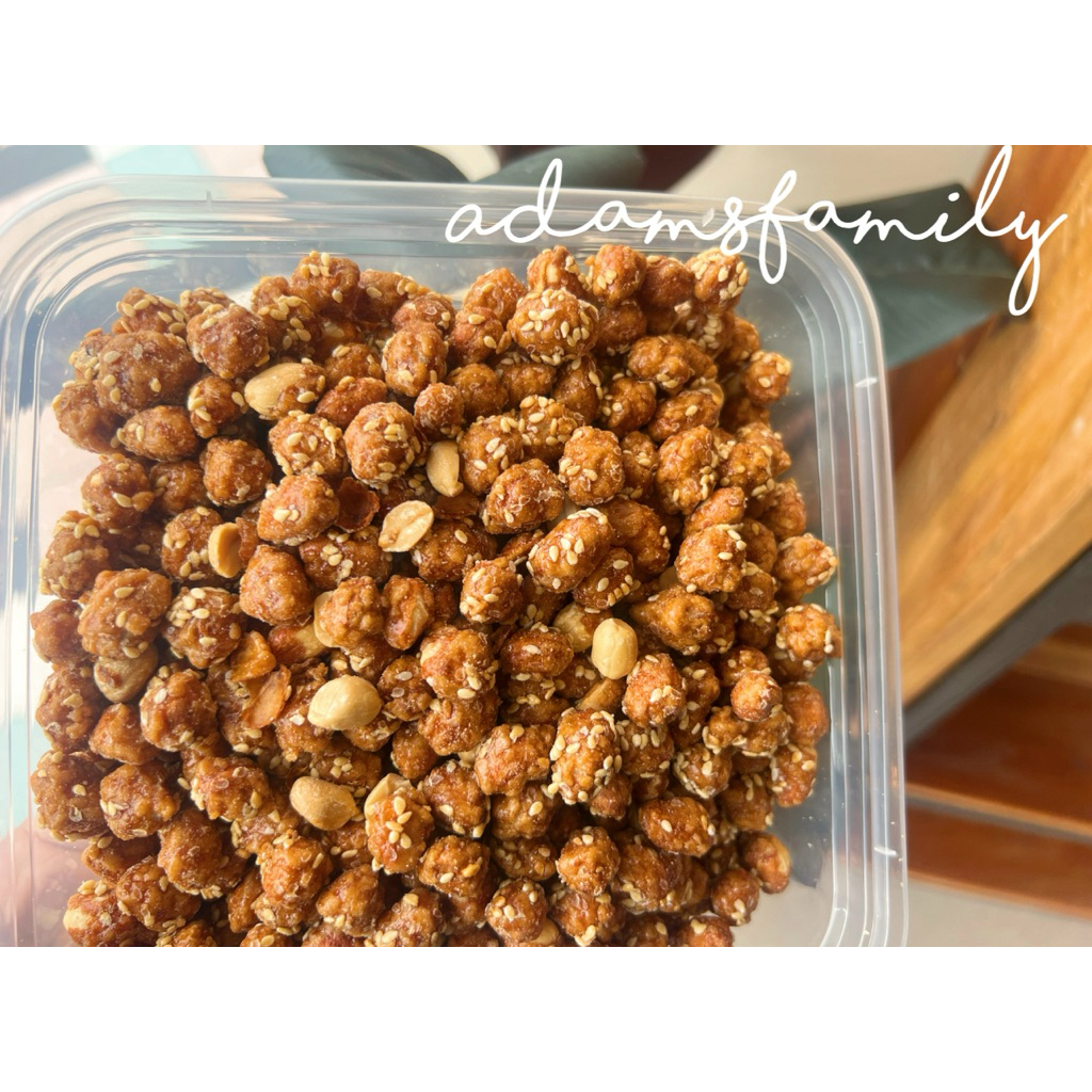 ถั่วกรอบแก้ว สูตรพิเศษ หอมโกโก้ ขนาด 500 กรัม