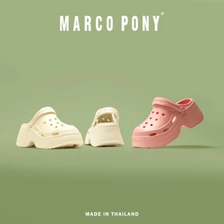 Marco Pony รองเท้าแตะผู้หญิง แฟชั่น พื้นหนา กันลื่น EVA รองเท้าแตะนุ่ม ดีไซน์ระบายอากาศ MH9031