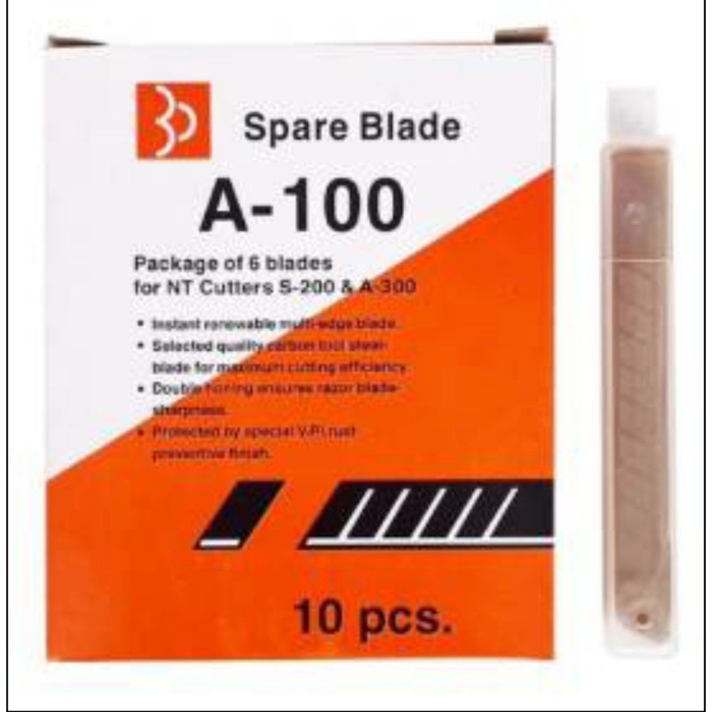 ใบมีดเล็ก  รุ่น A-100 ขนาด9mm. ใบมีดเฉียง45องศา
