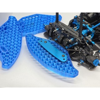 TAMIYA TT02 กันชนหน้าแต่ง  สีน้ำเงินใส TPU รังผึ้ง ยืดหยุ่นร…