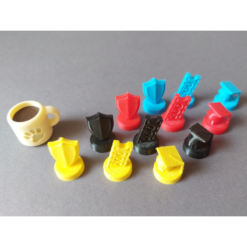 [Plastic] Ark Nova Boardgame (EN/TH) : Player Marker - ชุดอัพเกรดโทเค่นสำหรับเกมนาวาสรรพสัตว์