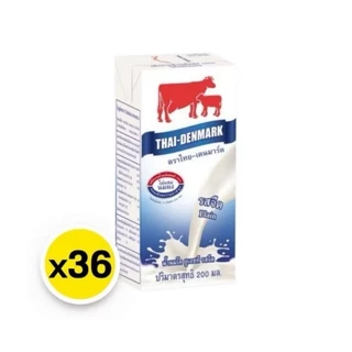 หมดอายุ 19-30/09/69 นมวัวแดง รสจืด 180 มิล 36 กล่อง