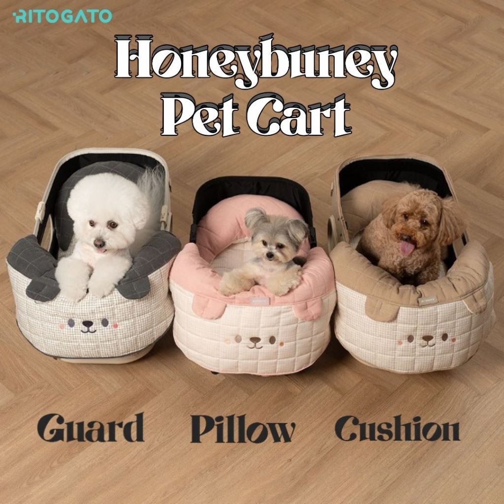 Ritogato Pet Cart Guard/Cushion/Pillow ผ้าคลุม/หมอน/ที่นอน รุ่น Honeybuney นำเข้าจากเกาหลี