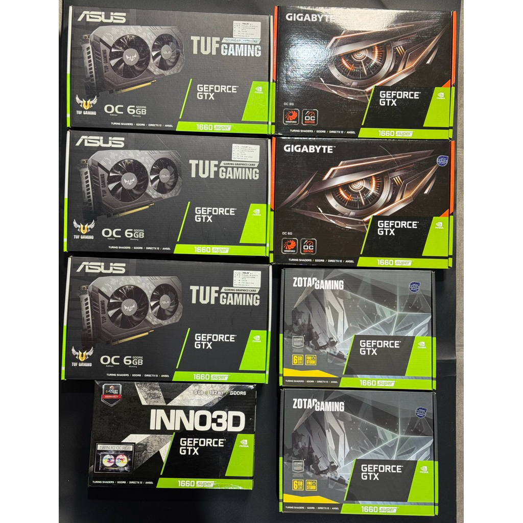 การ์ดจอราคาถูก GTX1660Super-Ti 6G , RTX2060 6GB/12GB, RTX2060Super 8G หลายรุ่น มือสองสภาพดี (ประกันร