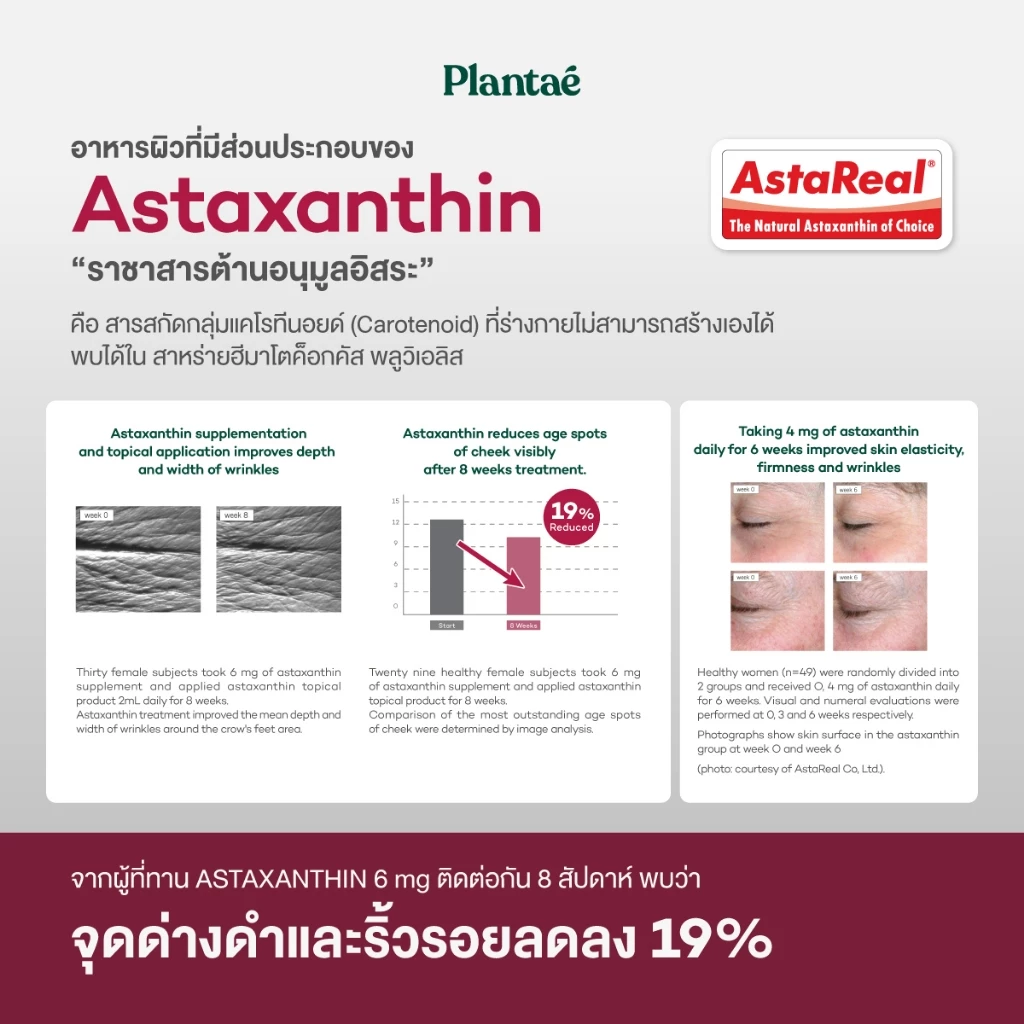 Plantae Glow Essentials กระปุก โปรตีนพืช อาหารผิว Astaxanthin แอสต้าแซนธิน CoQ10 Collagen โปรตีนจากพืช plant based thumbnail 7