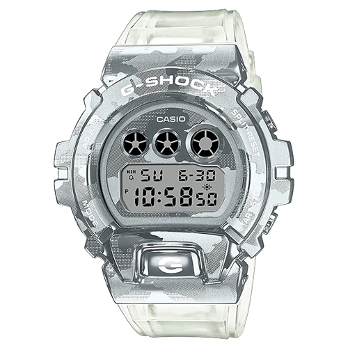 G-Shock นาฬิกาข้อมือผู้ชาย สายเรซิ่น สีขาว รุ่น GM-6900,GM-6900SCM,GM-6900SCM-1D