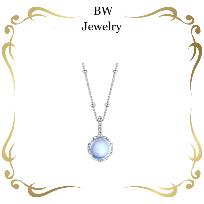 BWjewerly สร้อยคอน้ำตาของนางเงือก  จี้ซอกหรูหราเบา ๆ  สร้อยคอเชนเชน   ความยาว45cm