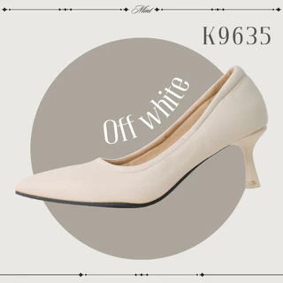 K9635รองเท้าคัชชูปลายแหลมส้นสูง2นิ้วงานบุนวมนุ่ม 360องศา บุสปองค์รอบทรง ให้ความสัมผัสนุ่ม สบายเท้า