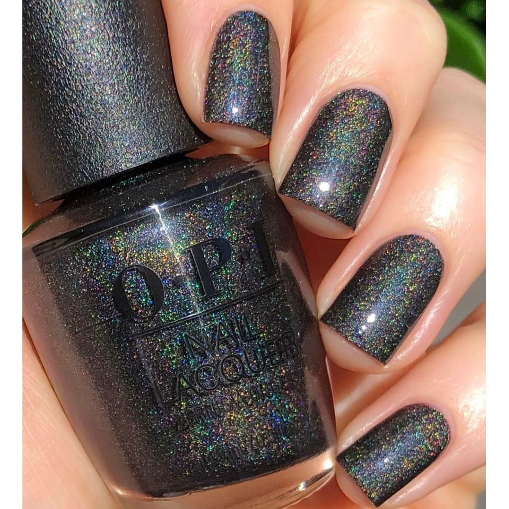 พร้อมส่ง OPI Turn Bright After Sunset ดำโฮโลแกรม เหลือบเบาๆ เล็บดำทั้งทีต้องดำไม่ธรรมดา  แท้ 💯%