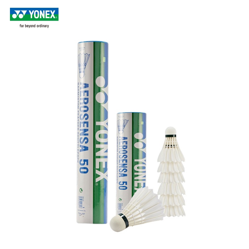 YONEX ลูกแบดมินตัน yy AS50 AS-50EX-1X6 ขนห่าน ไม้ก๊อก