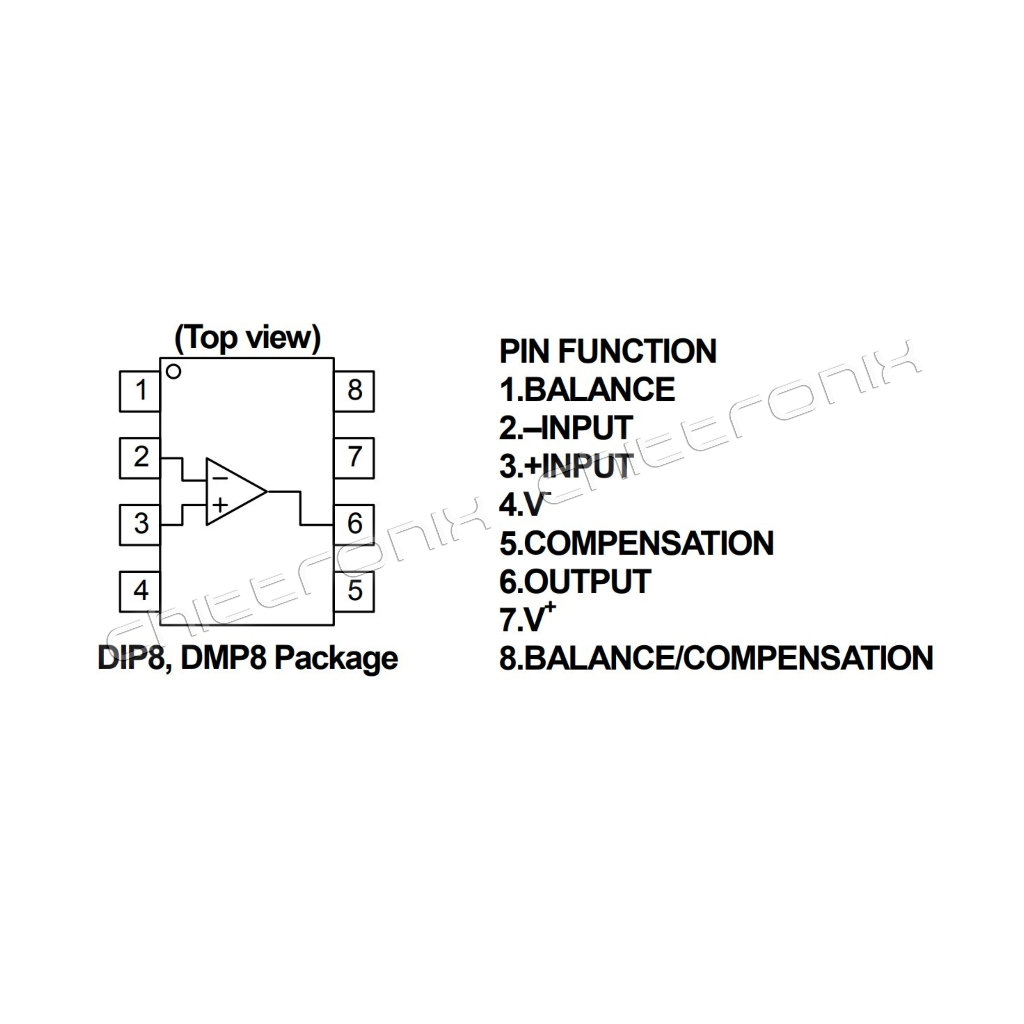 NJM5534M IC OpAmp ออปแอมป์ แบบ DIP 8 ขา ยี่ห้อ JRC แท้ รูปที่ 3
