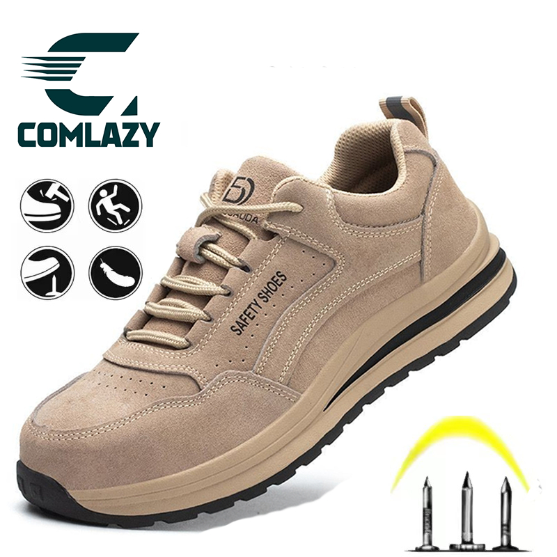 🔥พร้อมส่ง🔥รองเท้าเซฟตี้ รองเท้าเซฟตี้ กันลื่นทนทาน สำหรับงานก่อสร้าง Safety shoes ระบายอากาศไม่ร้อนเท้า
