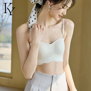 KY.Life-110 【ชุดชั้นในยกทรงสายเดี่ยวถอดได้】 เปลี่ยนสไตล์ได้ตามใจ! สายเดี่ยวบางเฉียบซ่อนตัว ใส่ได้ทุกลุค ถ้วยยกสามมิติกระ